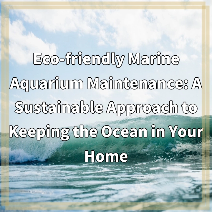 Eco-friendly Marine Aquarium Maintenance: A Sustainable Approach to Keeping the Ocean in Your Home