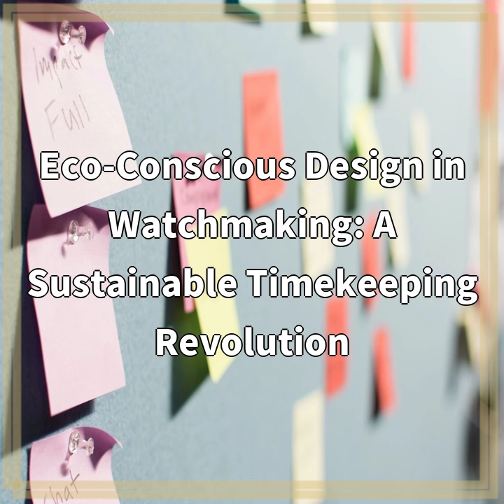 Eco-Conscious Design in Watchmaking: A Sustainable Timekeeping Revolution