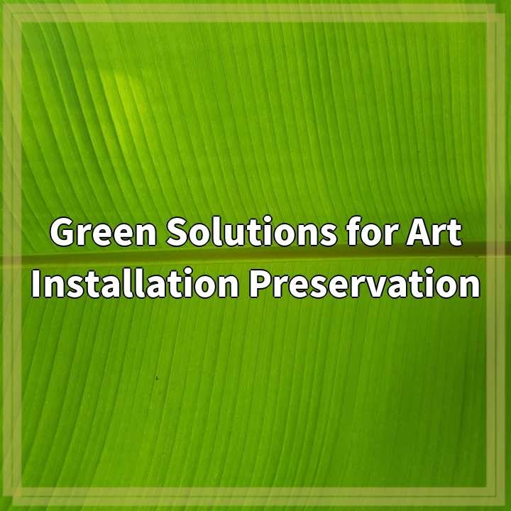 Green Solutions for Art Installation Preservation