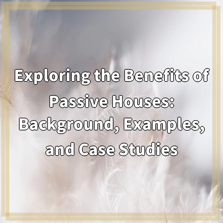 Exploring the Benefits of Passive Houses: Background, Examples, and Case Studies