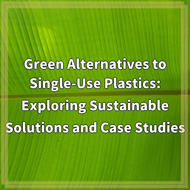 Exploring Sustainable Solutions: Green Alternatives to Single-Use Plastics