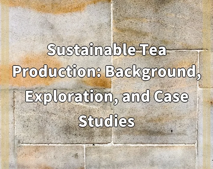 Sustainable Tea Production: Background, Exploration, and Case Studies