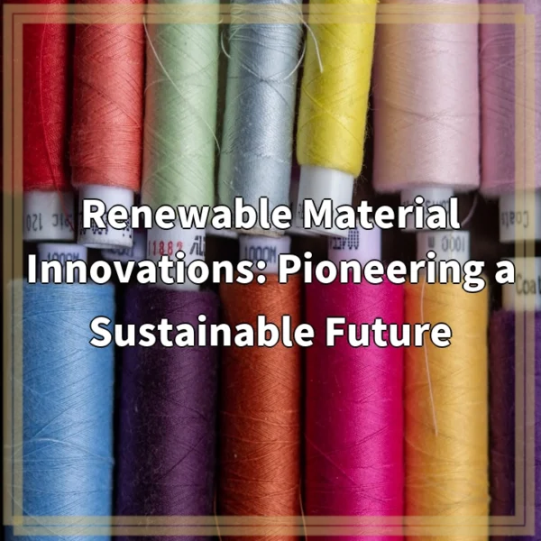 Renewable Material Innovations: Pioneering a Sustainable Future