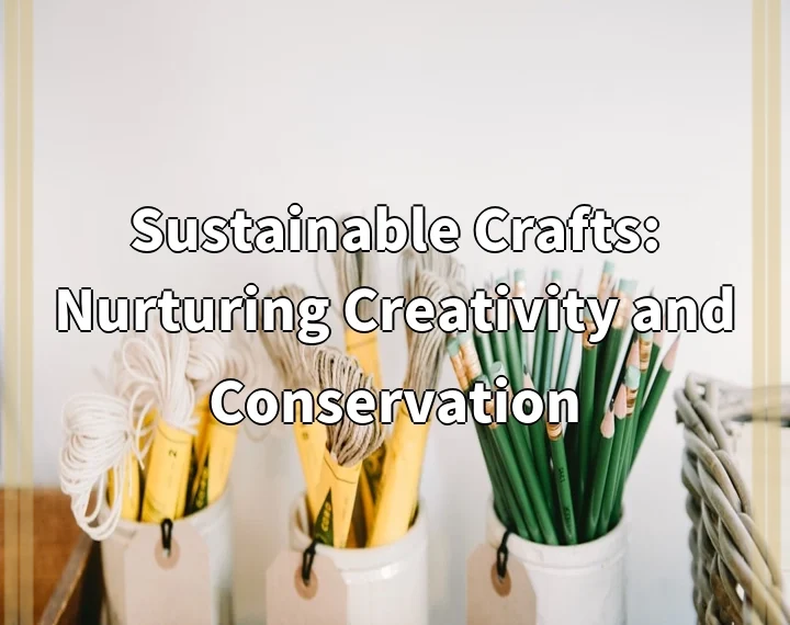 Sustainable Crafts: Nurturing Creativity and Conservation