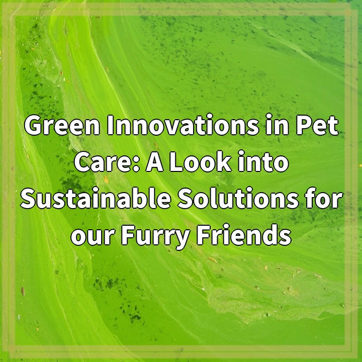 Sustainable Pet Care: Green Innovations for Happy and Healthy Pets