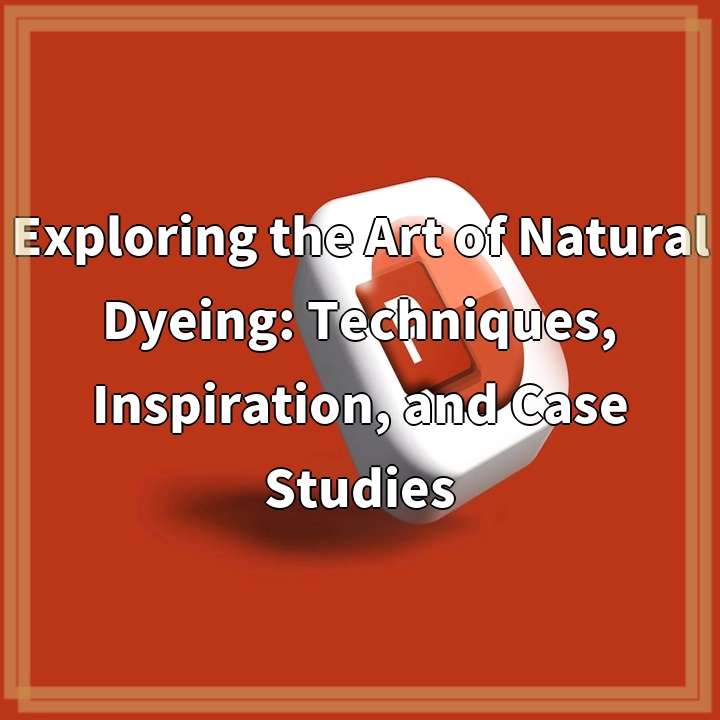 Exploring the Art of Natural Dyeing: Techniques, Inspiration, and Case Studies