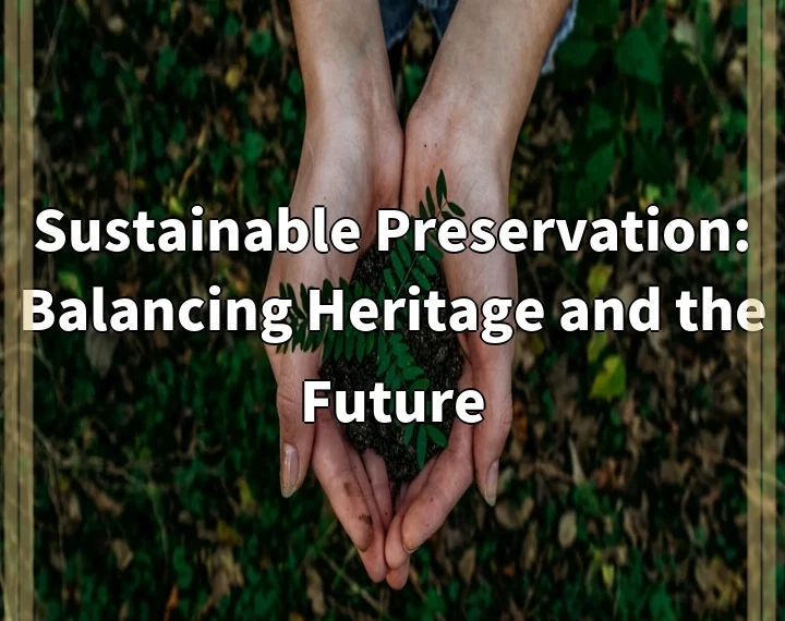 Sustainable Preservation: Balancing Heritage and the Future