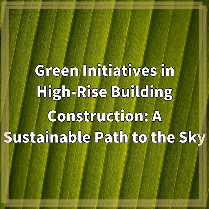 Green Initiatives in High-Rise Building Construction: A Sustainable Path to the Sky