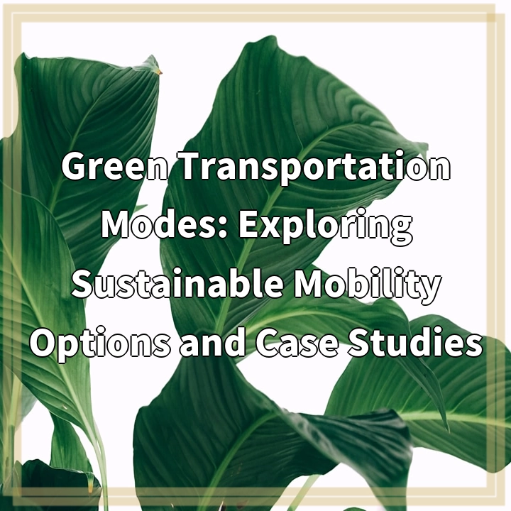Green Transportation Modes: Exploring Sustainable Mobility Options and Case…