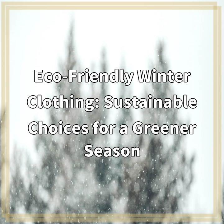 Eco-Friendly Winter Clothing: Sustainable Choices for a Greener Season