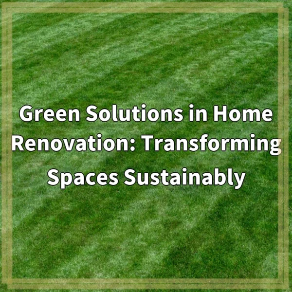 Green Solutions in Home Renovation: Transforming Spaces Sustainably