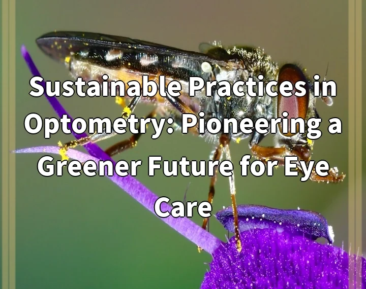 Sustainable Practices in Optometry: Pioneering a Greener Future for Eye Care