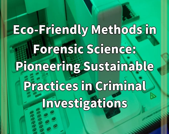 Eco-Friendly Methods in Forensic Science: Pioneering Sustainable Practices in Criminal…