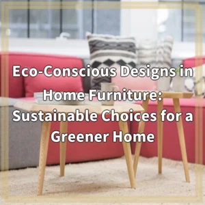 Eco-Conscious Designs in Home Furniture: Sustainable Choices for a…