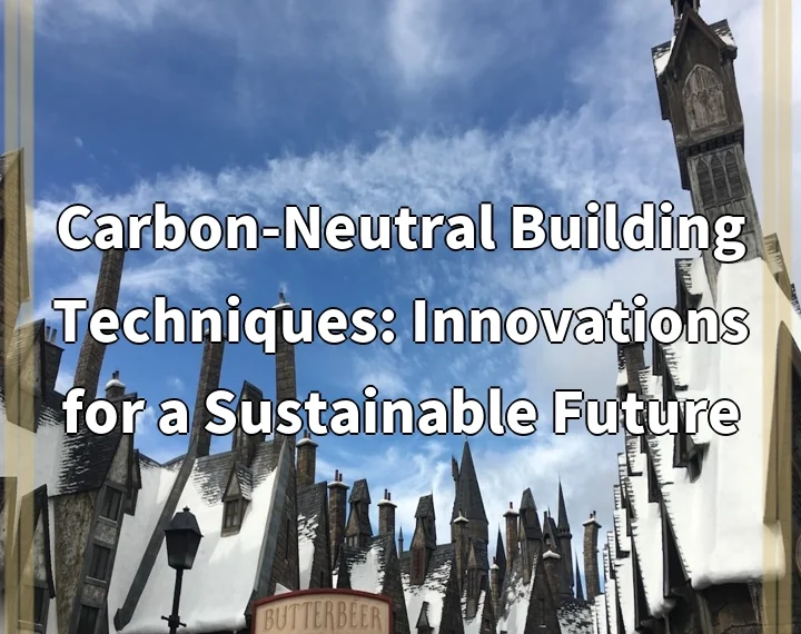 Carbon-Neutral Building Techniques: Innovations for a Sustainable Future