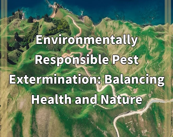 Environmentally Responsible Pest Extermination: Balancing Health and Nature