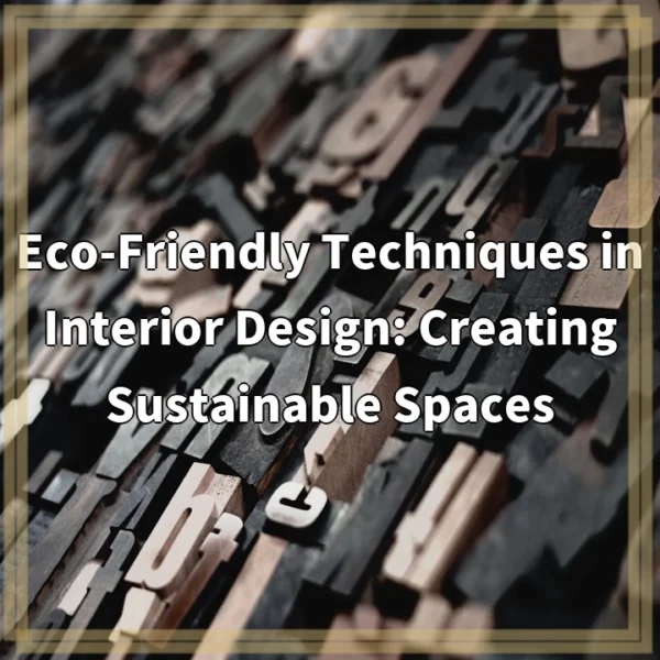 Eco-Friendly Techniques in Interior Design: Creating Sustainable Spaces