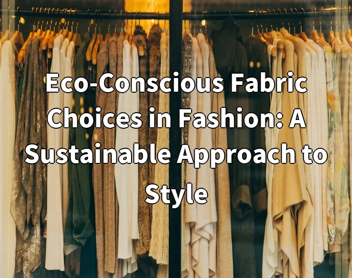 Eco-Conscious Fabric Choices in Fashion: A Sustainable Approach to Style