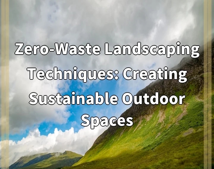 Zero-Waste Landscaping Techniques: Creating Sustainable Outdoor Spaces