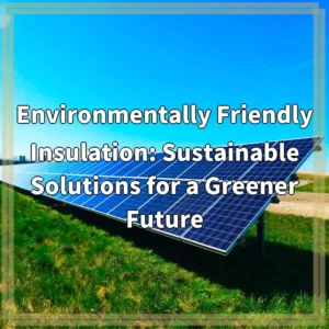 Environmentally Friendly Insulation: Sustainable Solutions for a Greener Future