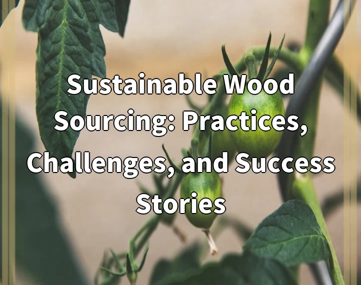 Sustainable Wood Sourcing: Practices, Challenges, and Success Stories