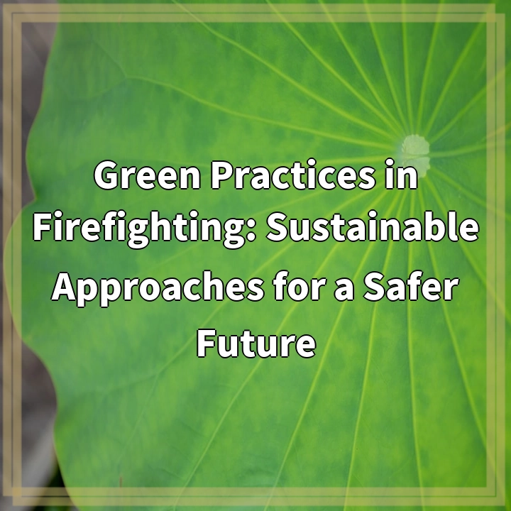 Green Practices in Firefighting: Sustainable Approaches for a Safer…