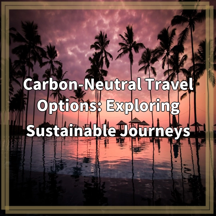 Carbon-Neutral Travel Options: Exploring Sustainable Journeys