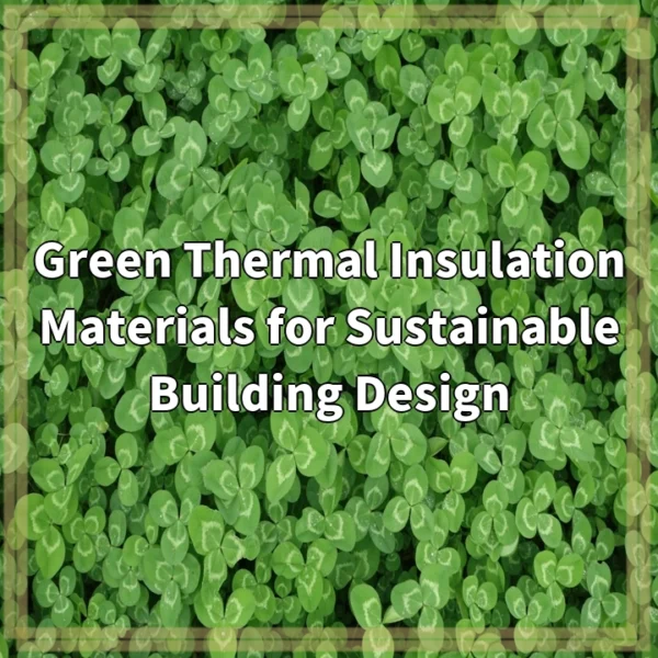 Green Thermal Insulation Materials for Sustainable Building Design