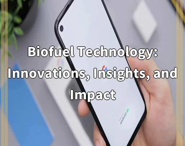 Biofuel Technology: Innovations, Insights, and Impact