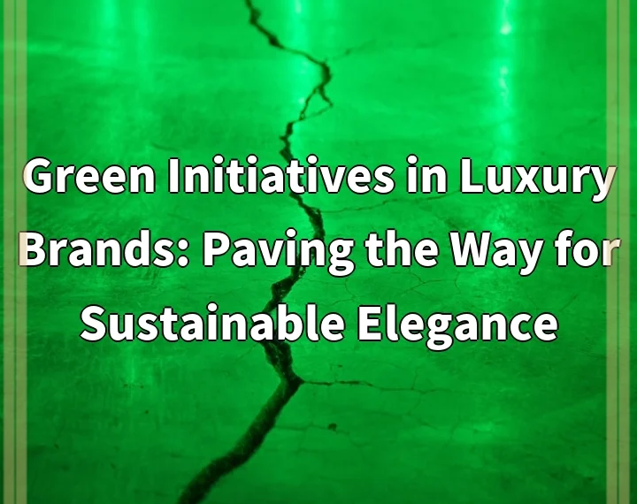 Green Initiatives in Luxury Brands: Paving the Way for Sustainable…