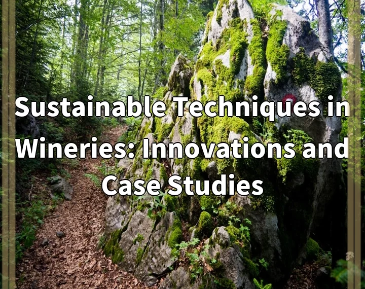 Sustainable Techniques in Wineries: Innovations and Case Studies